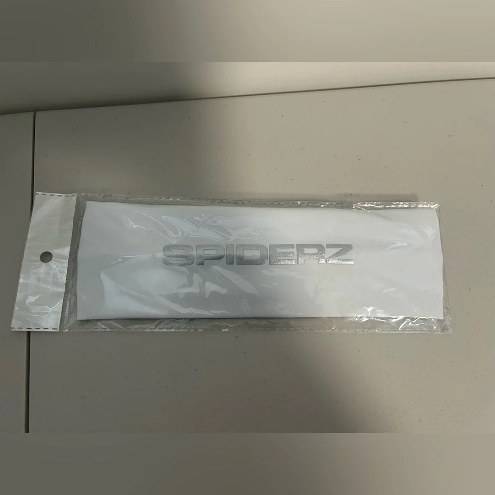 Spiderz Softball Headband Stretch Grippy Cinched White